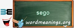 WordMeaning blackboard for sego